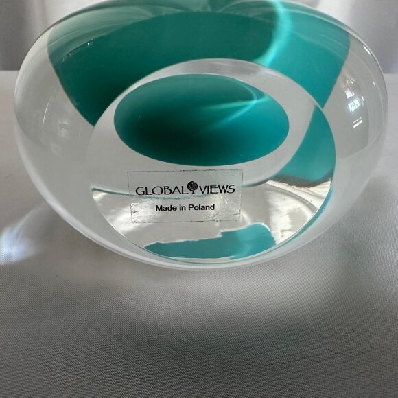 Global Views Color Drop Vase in Aqua - Picture 8 of 8